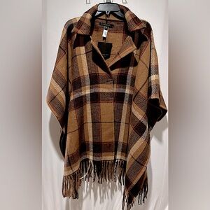 Marc New York Women's Cape Brown Poncho - One Size